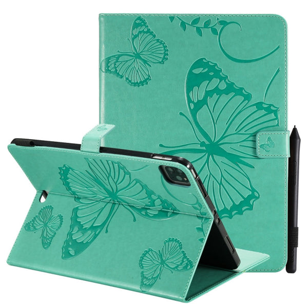Pressed Printing Butterfly Pattern Horizontal Flip Leather Case with Holder & Card Slots & Wallet & Sleep / Wake-up Function, For iPad Air 2022 / 2020 10.9 /iPad Pro 11 2020 / 2018, For Lenovo Tab M10 Plus TB-X606F, For Samsung Galaxy S6 Lite P610