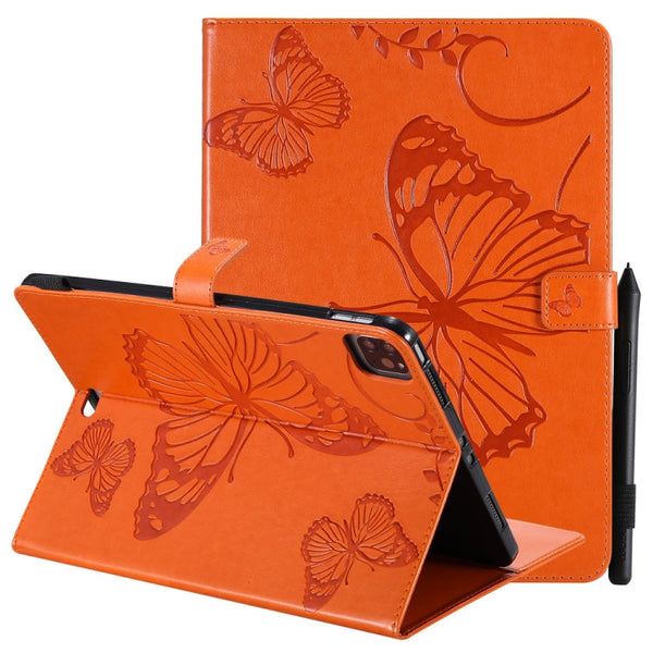 Pressed Printing Butterfly Pattern Horizontal Flip Leather Case with Holder & Card Slots & Wallet & Sleep / Wake-up Function, For iPad Air 2022 / 2020 10.9 /iPad Pro 11 2020 / 2018, For Lenovo Tab M10 Plus TB-X606F, For Samsung Galaxy S6 Lite P610