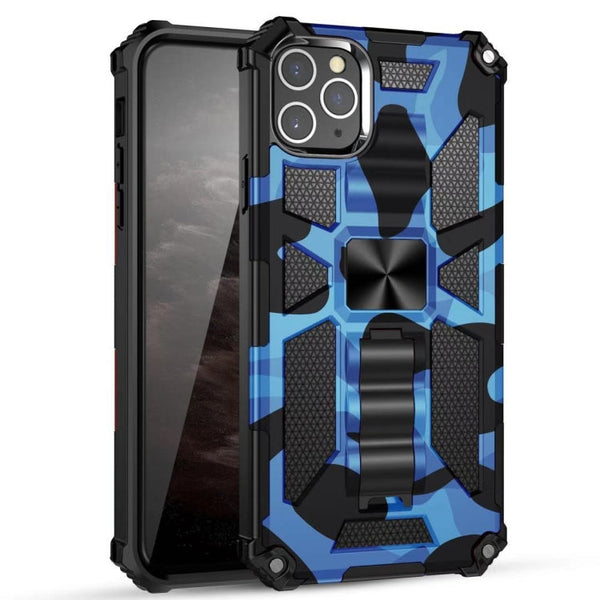 Camouflage Armor Shockproof TPU + PC Magnetic Protective Case with Holder