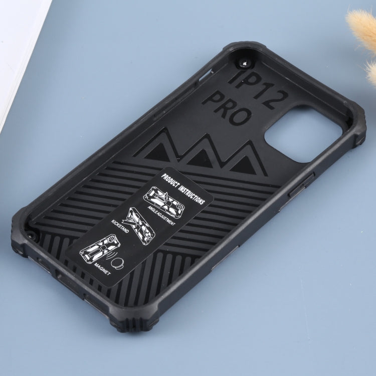 Camouflage Armor Shockproof TPU + PC Magnetic Protective Case with Holder