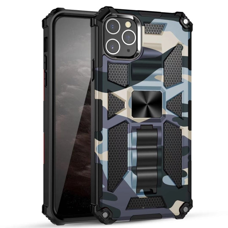 Camouflage Armor Shockproof TPU + PC Magnetic Protective Case with Holder