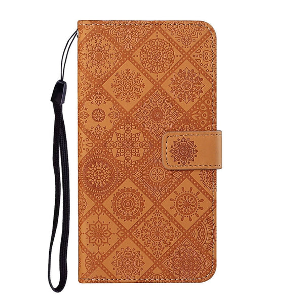 Ethnic Style Embossed Pattern Horizontal Flip Leather Case with Holder & Card Slots & Wallet & Lanyard, For iPhone 6, For iPhone 6 Plus, For iPhone 8 Plus / 7 Plus