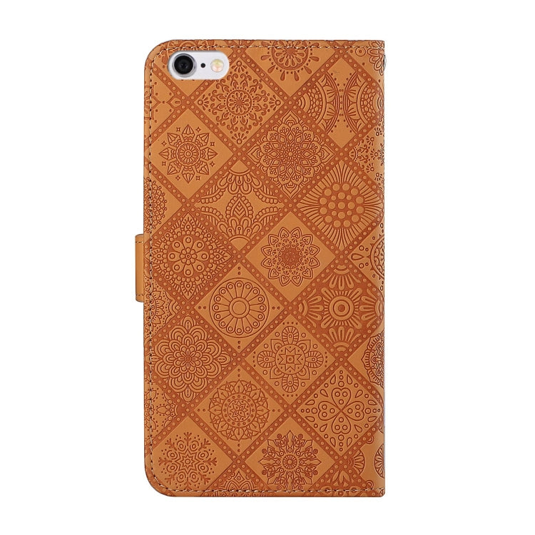 Ethnic Style Embossed Pattern Horizontal Flip Leather Case with Holder & Card Slots & Wallet & Lanyard, For iPhone 6, For iPhone 6 Plus, For iPhone 8 Plus / 7 Plus