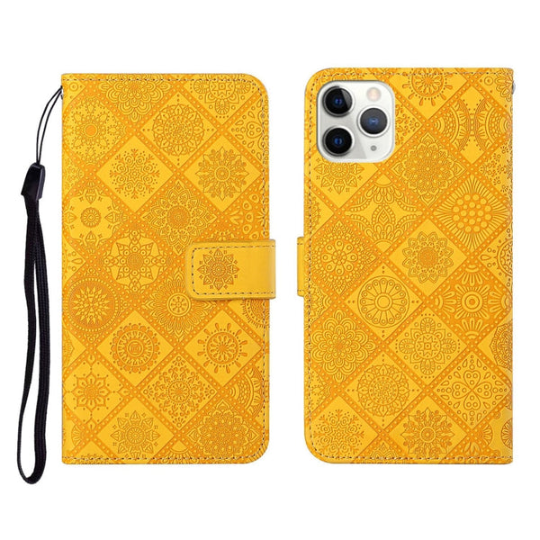 Ethnic Style Embossed Pattern Horizontal Flip Leather Case with Holder & Card Slots & Wallet & Lanyard, For iPhone 11, For iPhone 11 Pro, For iPhone 11 Pro Max
