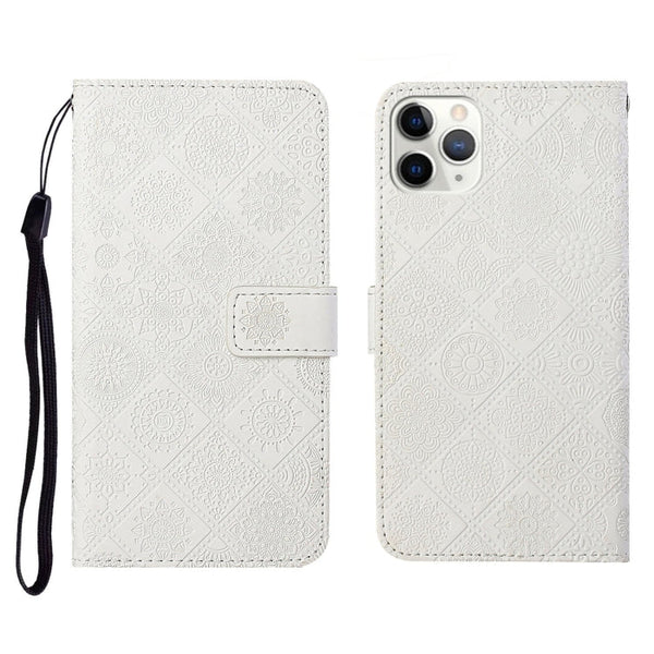 Ethnic Style Embossed Pattern Horizontal Flip Leather Case with Holder & Card Slots & Wallet & Lanyard, For iPhone 11, For iPhone 11 Pro, For iPhone 11 Pro Max