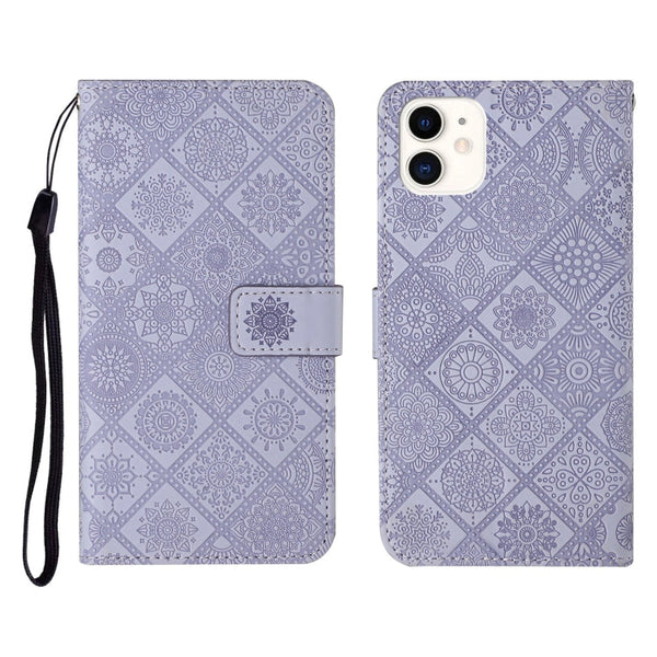 Ethnic Style Embossed Pattern Horizontal Flip Leather Case with Holder & Card Slots & Wallet & Lanyard, For iPhone 12, For iPhone 12 Mini, For iPhone 12 Pro Max