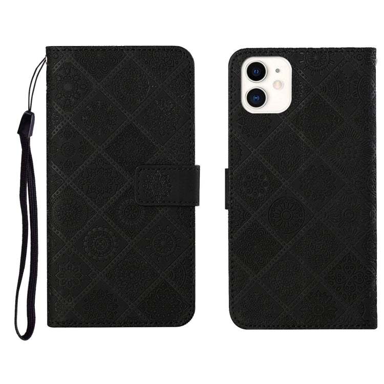 Ethnic Style Embossed Pattern Horizontal Flip Leather Case with Holder & Card Slots & Wallet & Lanyard, For iPhone 12, For iPhone 12 Mini, For iPhone 12 Pro Max