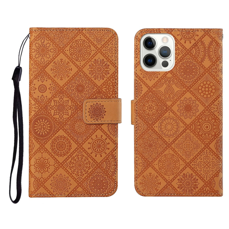 Ethnic Style Embossed Pattern Horizontal Flip Leather Case with Holder & Card Slots & Wallet & Lanyard, For iPhone 12, For iPhone 12 Mini, For iPhone 12 Pro Max