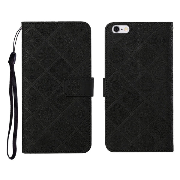 Ethnic Style Embossed Pattern Horizontal Flip Leather Case with Holder & Card Slots & Wallet & Lanyard, For iPhone SE 2022 / SE 2020 / 8 / 7, For iPhone XR, For iPhone XS Max