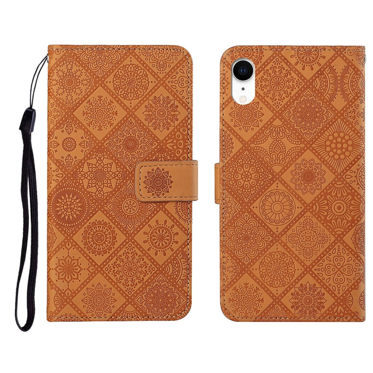 Ethnic Style Embossed Pattern Horizontal Flip Leather Case with Holder & Card Slots & Wallet & Lanyard, For iPhone SE 2022 / SE 2020 / 8 / 7, For iPhone XR, For iPhone XS Max