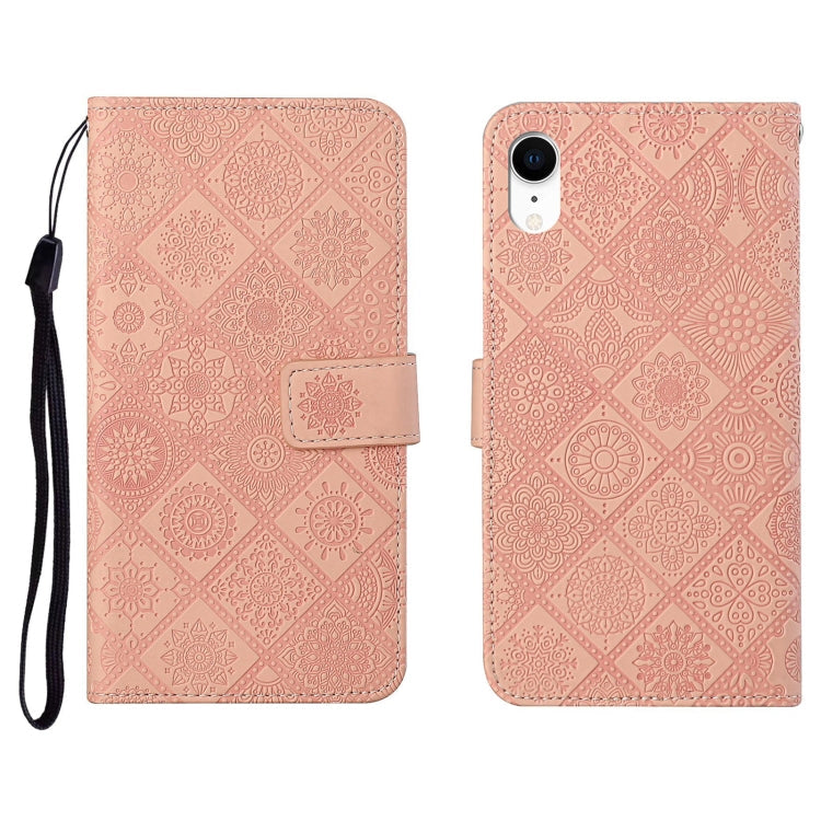 Ethnic Style Embossed Pattern Horizontal Flip Leather Case with Holder & Card Slots & Wallet & Lanyard, For iPhone SE 2022 / SE 2020 / 8 / 7, For iPhone XR, For iPhone XS Max