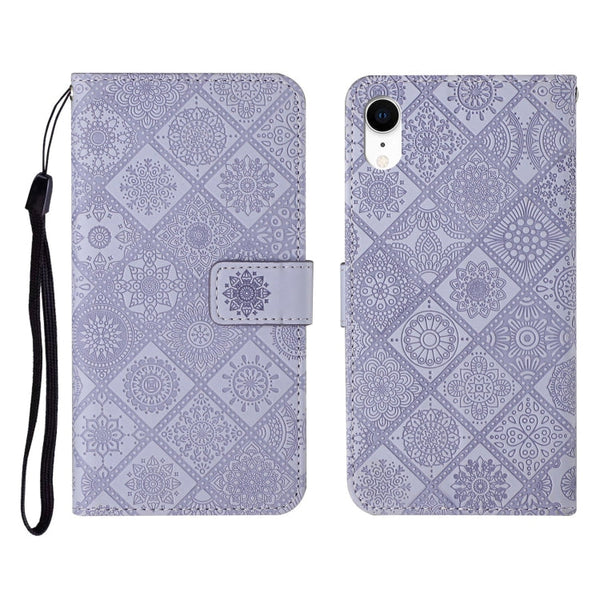 Ethnic Style Embossed Pattern Horizontal Flip Leather Case with Holder & Card Slots & Wallet & Lanyard, For iPhone SE 2022 / SE 2020 / 8 / 7, For iPhone XR, For iPhone XS Max
