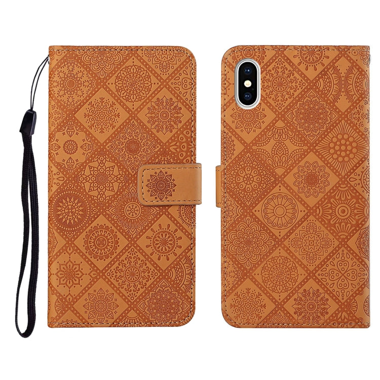Ethnic Style Embossed Pattern Horizontal Flip Leather Case with Holder & Card Slots & Wallet & Lanyard, For iPhone SE 2022 / SE 2020 / 8 / 7, For iPhone XR, For iPhone XS Max