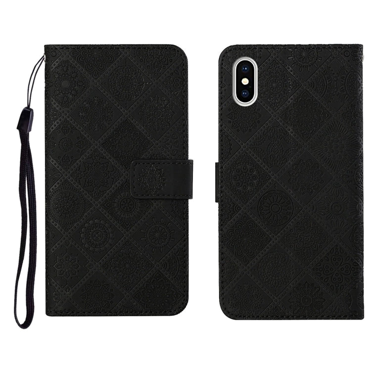 Ethnic Style Embossed Pattern Horizontal Flip Leather Case with Holder & Card Slots & Wallet & Lanyard, For iPhone SE 2022 / SE 2020 / 8 / 7, For iPhone XR, For iPhone XS Max