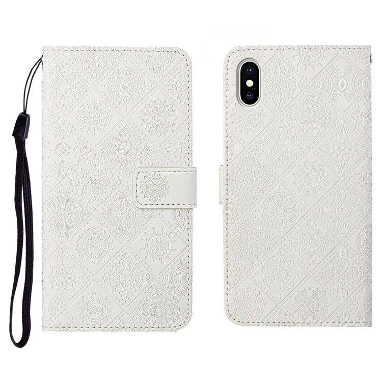 Ethnic Style Embossed Pattern Horizontal Flip Leather Case with Holder & Card Slots & Wallet & Lanyard, For iPhone SE 2022 / SE 2020 / 8 / 7, For iPhone XR, For iPhone XS Max