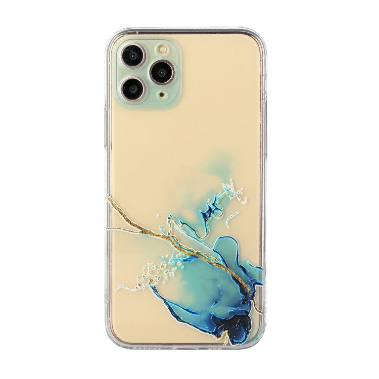 Hollow Marble Pattern TPU Straight Edge Fine Hole Protective Case, For iPhone 11, For iPhone 11 Pro, For iPhone 11 Pro Max, For iPhone 12 mini