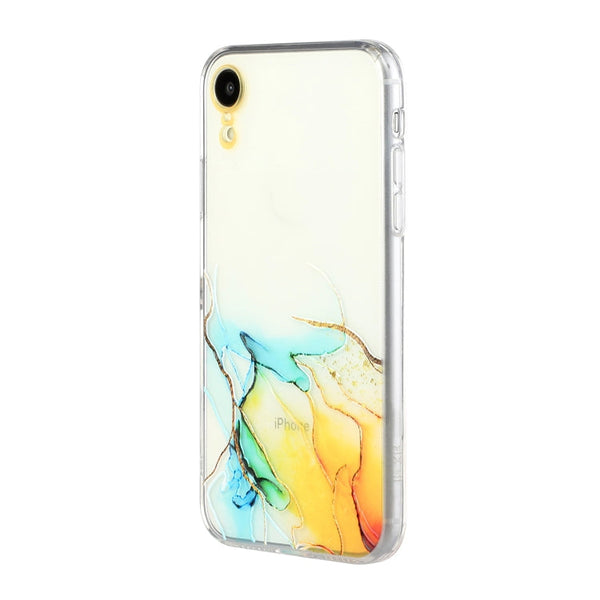 Hollow Marble Pattern TPU Straight Edge Fine Hole Protective Case, For iPhone XR, For iPhone XS Max