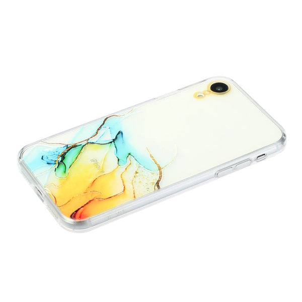 Hollow Marble Pattern TPU Straight Edge Fine Hole Protective Case, For iPhone XR, For iPhone XS Max