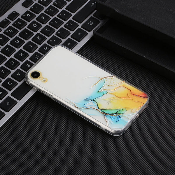 Hollow Marble Pattern TPU Straight Edge Fine Hole Protective Case, For iPhone XR, For iPhone XS Max