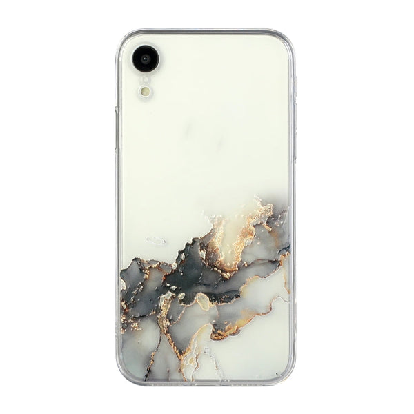 Hollow Marble Pattern TPU Straight Edge Fine Hole Protective Case, For iPhone XR, For iPhone XS Max