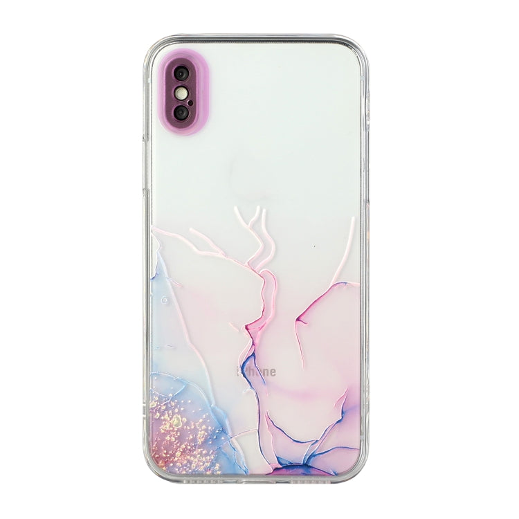 Hollow Marble Pattern TPU Straight Edge Fine Hole Protective Case, For iPhone XR, For iPhone XS Max