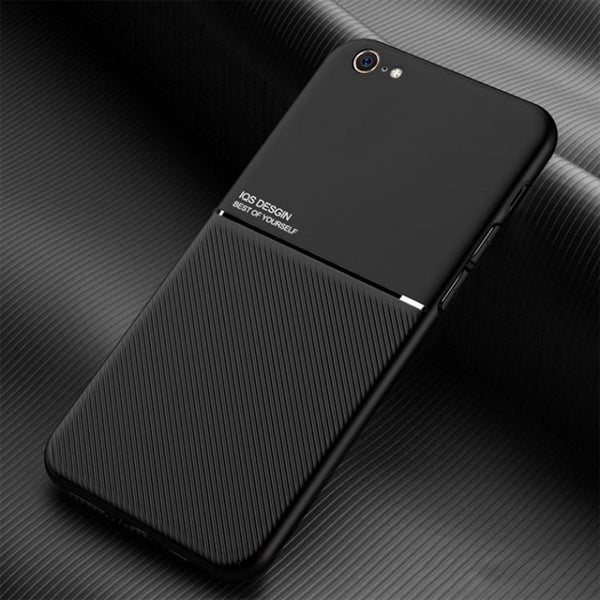 Classic Tilt Strip Grain Magnetic Shockproof PC + TPU Case