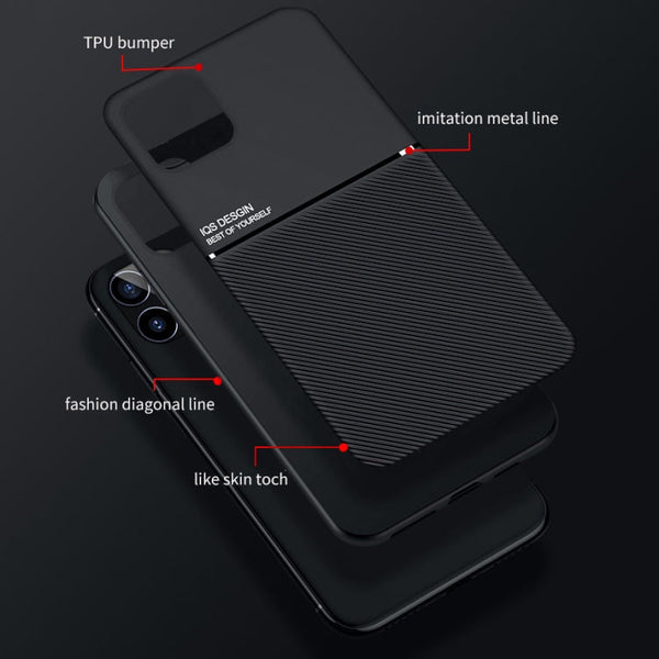 Classic Tilt Strip Grain Magnetic Shockproof PC + TPU Case
