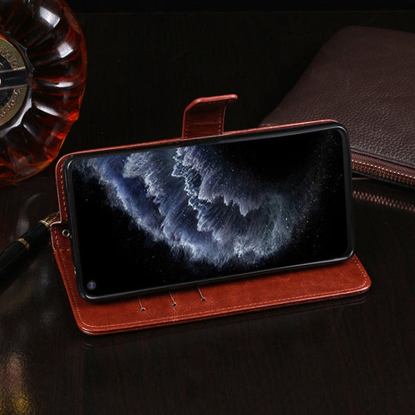 idewei Crazy Horse Texture Horizontal Flip Leather Case with Holder & Card Slots & Wallet, For Cubot C30, For Fujitsu Arrows RX, For OPPO Reno5 5G