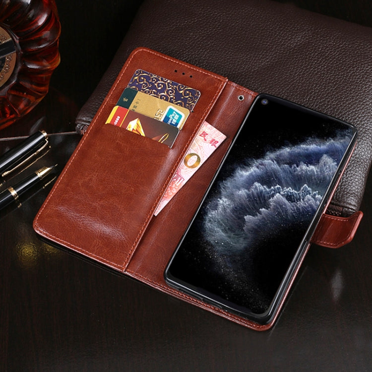 idewei Crazy Horse Texture Horizontal Flip Leather Case with Holder & Card Slots & Wallet, For Cubot C30, For Fujitsu Arrows RX, For OPPO Reno5 5G