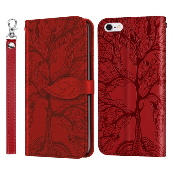 Life of Tree Embossing Pattern Horizontal Flip Leather Case with Holder & Card Slot & Wallet & Photo Frame & Lanyard
