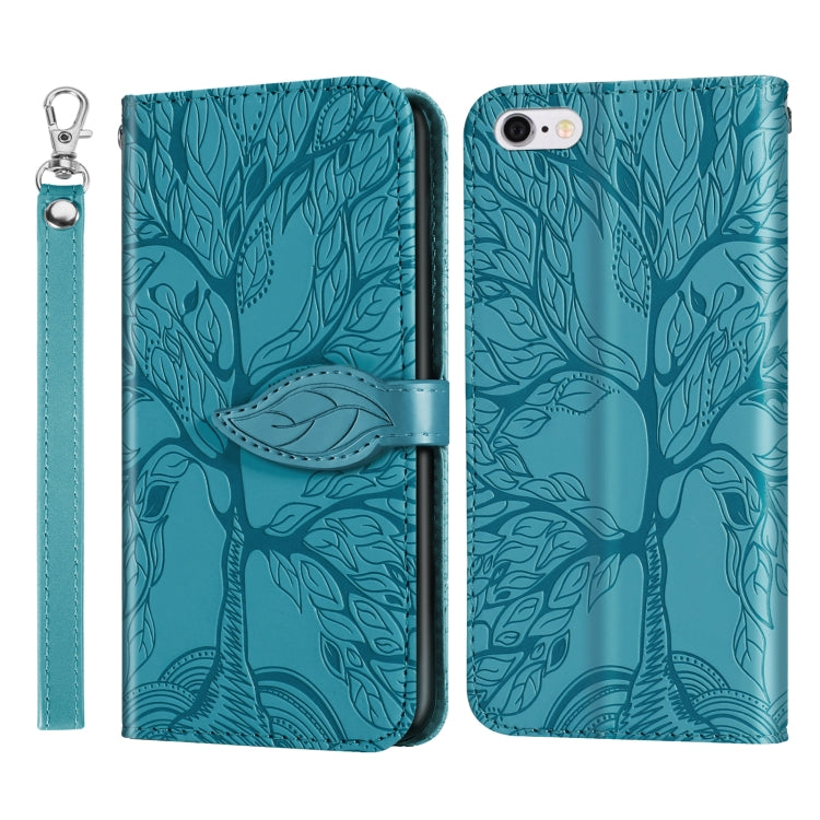 Life of Tree Embossing Pattern Horizontal Flip Leather Case with Holder & Card Slot & Wallet & Photo Frame & Lanyard