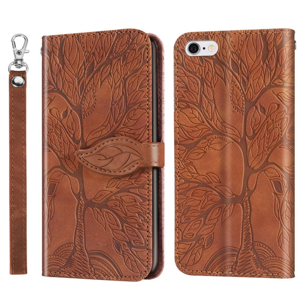 Life of Tree Embossing Pattern Horizontal Flip Leather Case with Holder & Card Slot & Wallet & Photo Frame & Lanyard