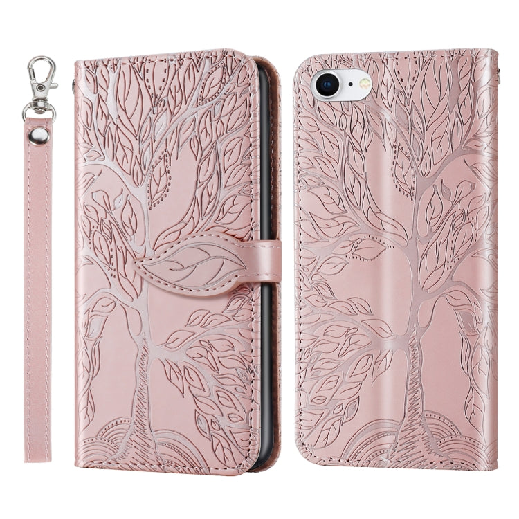Life of Tree Embossing Pattern Horizontal Flip Leather Case with Holder & Card Slot & Wallet & Photo Frame & Lanyard