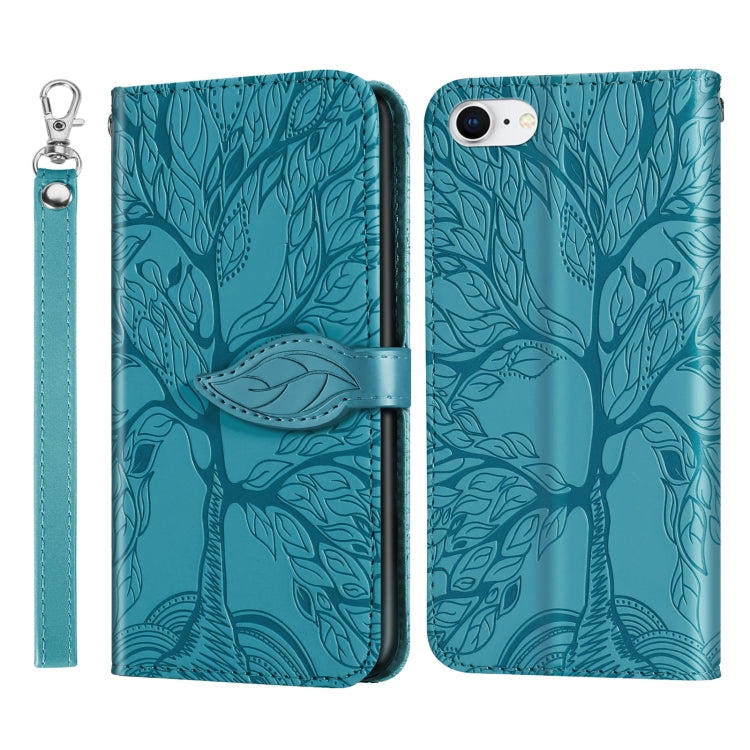 Life of Tree Embossing Pattern Horizontal Flip Leather Case with Holder & Card Slot & Wallet & Photo Frame & Lanyard