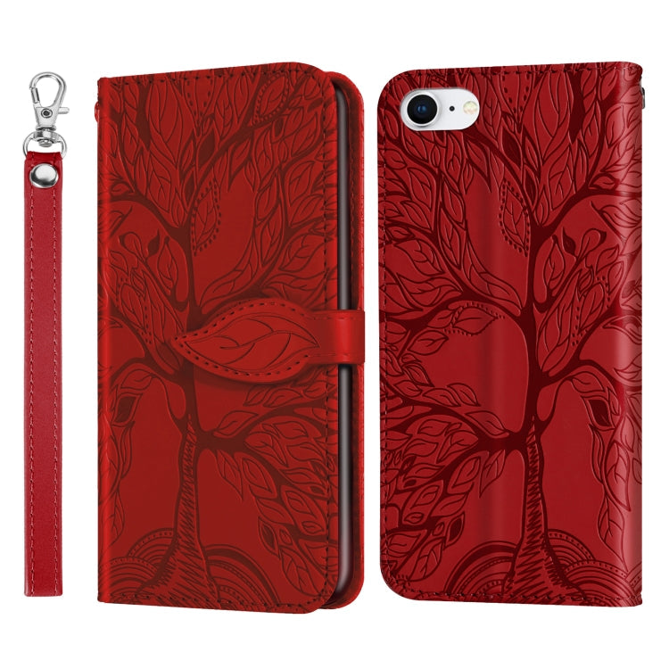 Life of Tree Embossing Pattern Horizontal Flip Leather Case with Holder & Card Slot & Wallet & Photo Frame & Lanyard
