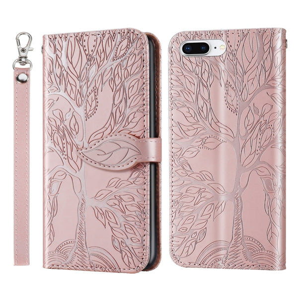 Life of Tree Embossing Pattern Horizontal Flip Leather Case with Holder & Card Slot & Wallet & Photo Frame & Lanyard