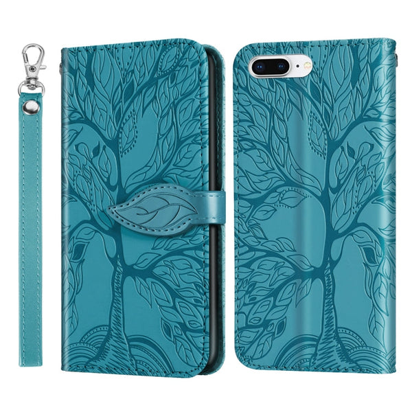 Life of Tree Embossing Pattern Horizontal Flip Leather Case with Holder & Card Slot & Wallet & Photo Frame & Lanyard