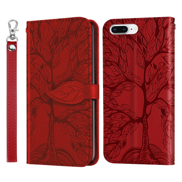 Life of Tree Embossing Pattern Horizontal Flip Leather Case with Holder & Card Slot & Wallet & Photo Frame & Lanyard