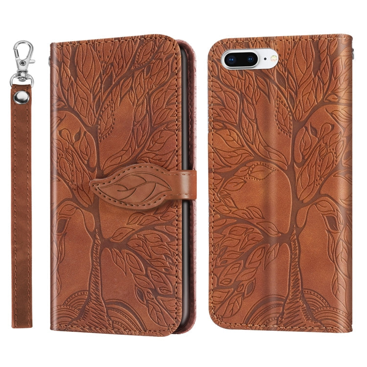 Life of Tree Embossing Pattern Horizontal Flip Leather Case with Holder & Card Slot & Wallet & Photo Frame & Lanyard