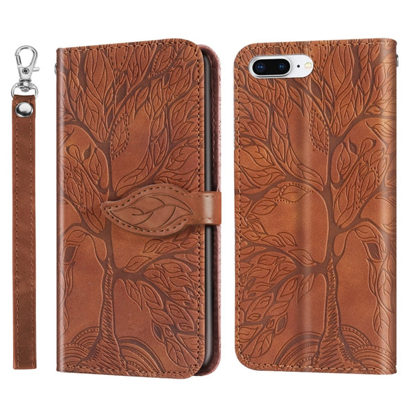 Life of Tree Embossing Pattern Horizontal Flip Leather Case with Holder & Card Slot & Wallet & Photo Frame & Lanyard