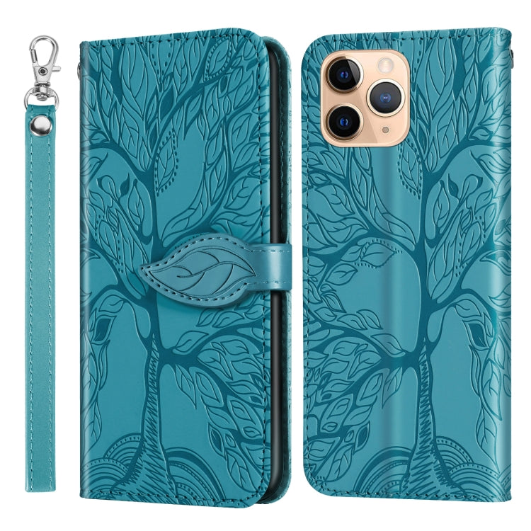 Life of Tree Embossing Pattern Horizontal Flip Leather Case with Holder & Card Slot & Wallet & Photo Frame & Lanyard