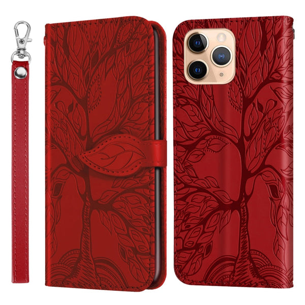 Life of Tree Embossing Pattern Horizontal Flip Leather Case with Holder & Card Slot & Wallet & Photo Frame & Lanyard