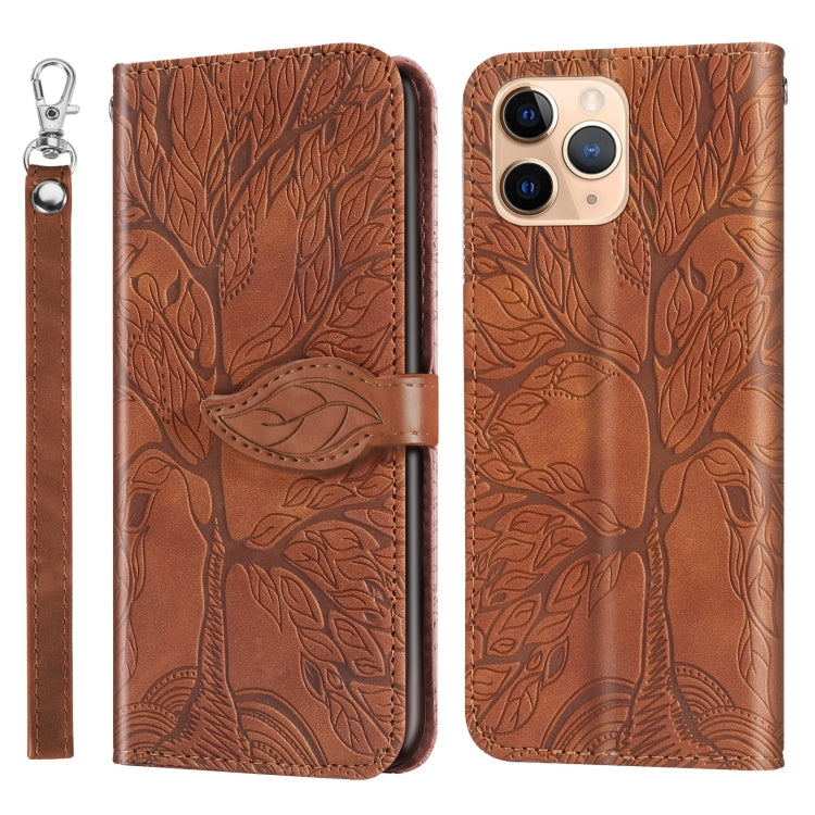 Life of Tree Embossing Pattern Horizontal Flip Leather Case with Holder & Card Slot & Wallet & Photo Frame & Lanyard