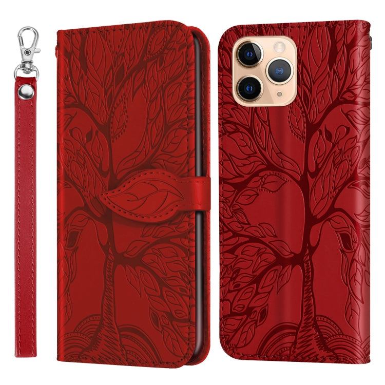 Life of Tree Embossing Pattern Horizontal Flip Leather Case with Holder & Card Slot & Wallet & Photo Frame & Lanyard