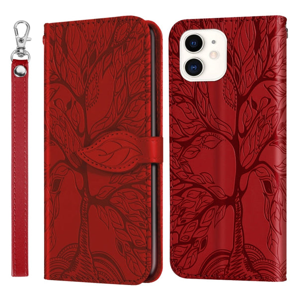 Life of Tree Embossing Pattern Horizontal Flip Leather Case with Holder & Card Slot & Wallet & Photo Frame & Lanyard