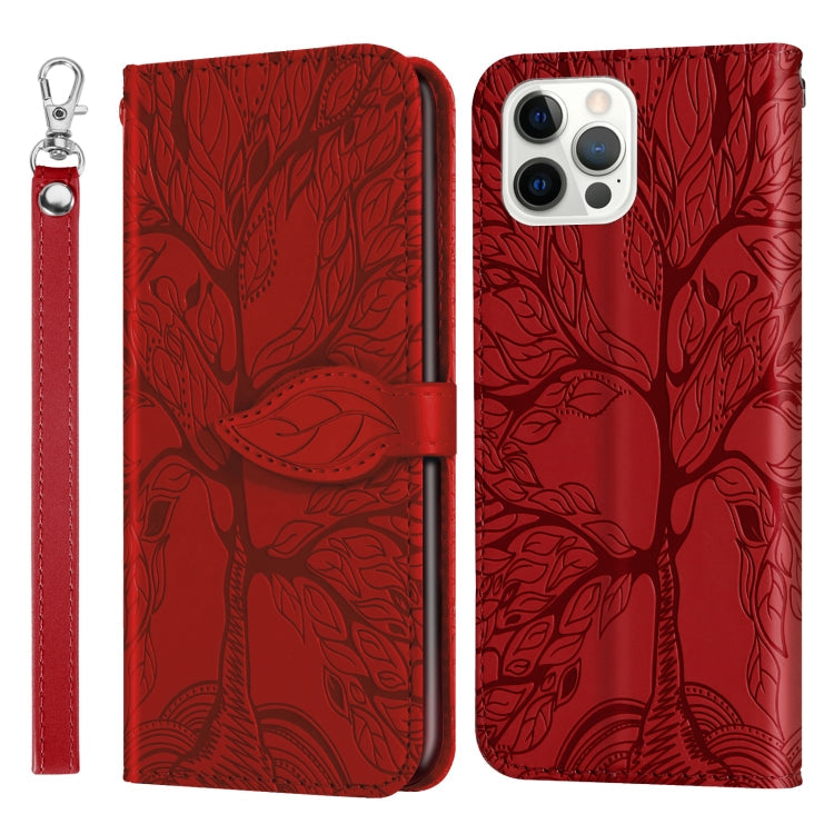 Life of Tree Embossing Pattern Horizontal Flip Leather Case with Holder & Card Slot & Wallet & Photo Frame & Lanyard