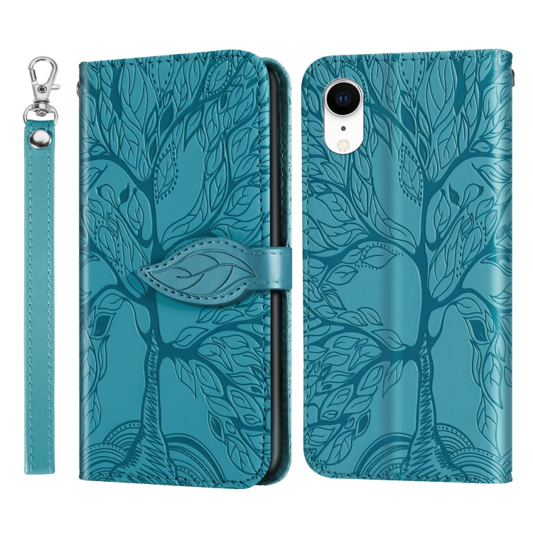 Life of Tree Embossing Pattern Horizontal Flip Leather Case with Holder & Card Slot & Wallet & Photo Frame & Lanyard