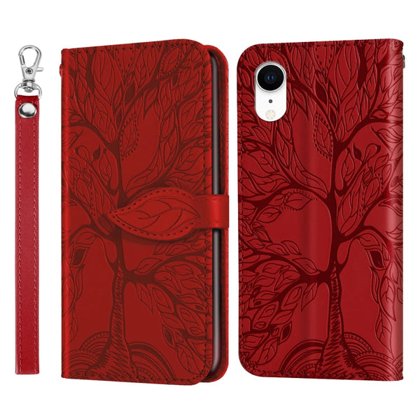 Life of Tree Embossing Pattern Horizontal Flip Leather Case with Holder & Card Slot & Wallet & Photo Frame & Lanyard