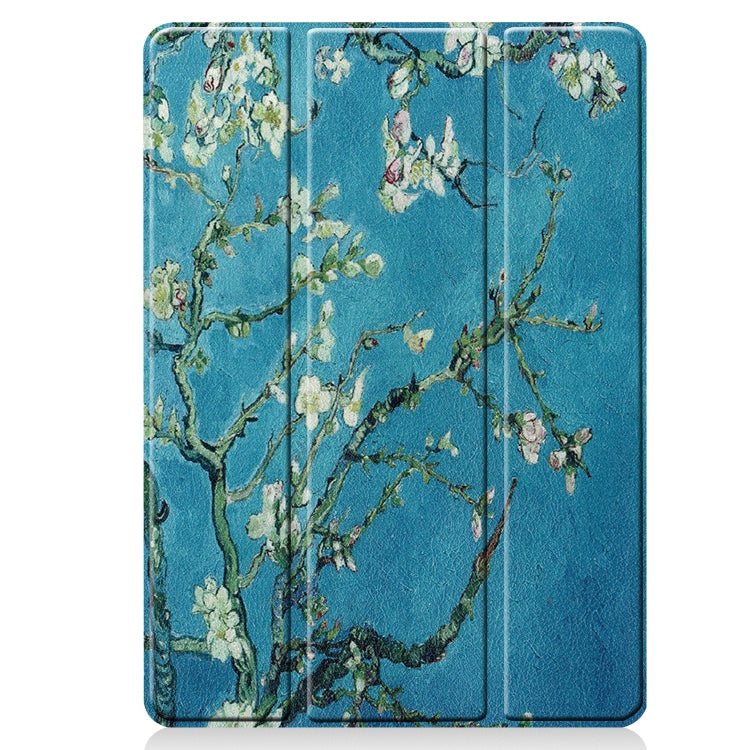 For iPad 10.2 Colored Drawing Horizontal Flip Leather Case with Three-folding Holder & Sleep / Wake-up Function, For iPad 10.2 TPU