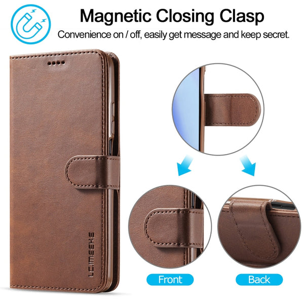 LC.IMEEKE Calf Texture Horizontal Flip Leather Case with Holder & Card Slots & Wallet